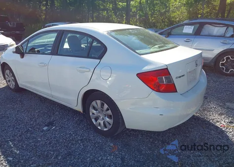 2012 Honda Civic Lx z USA, uszkodzony, nr VIN 2HGFB2F58CH602911